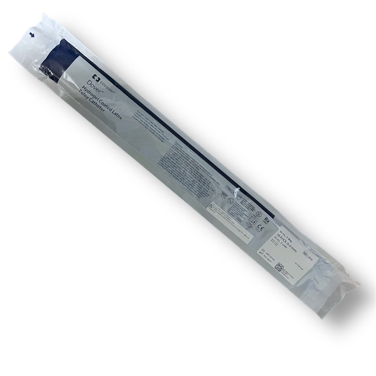 Sonda foley Dover de látex de 3 vías, 24 fr, globo 30 ml. (2824)