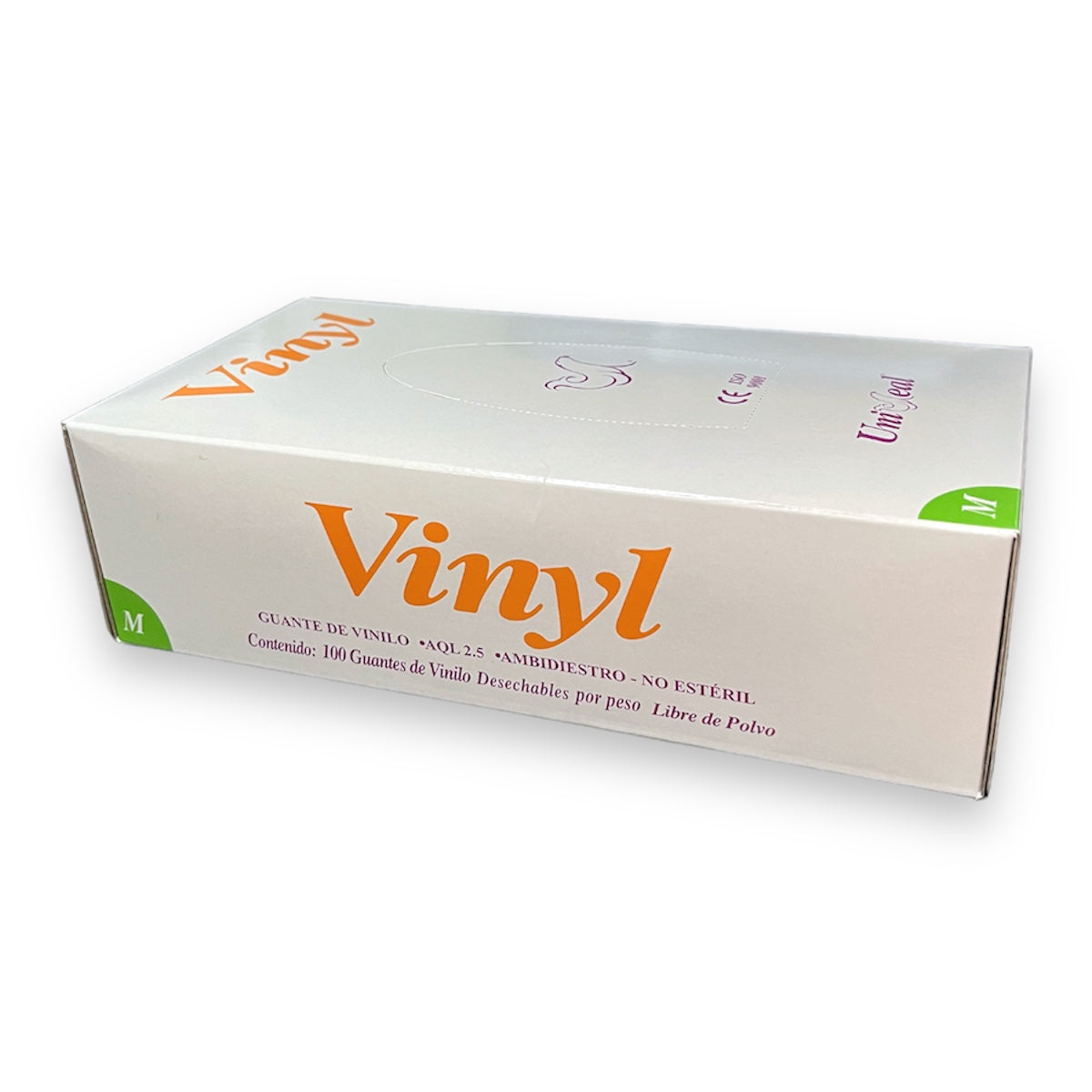 Guante de exploración Vinyl mediano c/100. (060114)