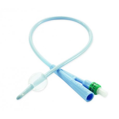 Sonda foley Dover de silicón de 2 vías, 24 fr, globo 30 ml. (8887630245)