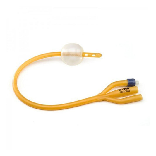 Sonda foley Dover de látex de 3 vías, 24 fr, globo 5 ml. (2723)